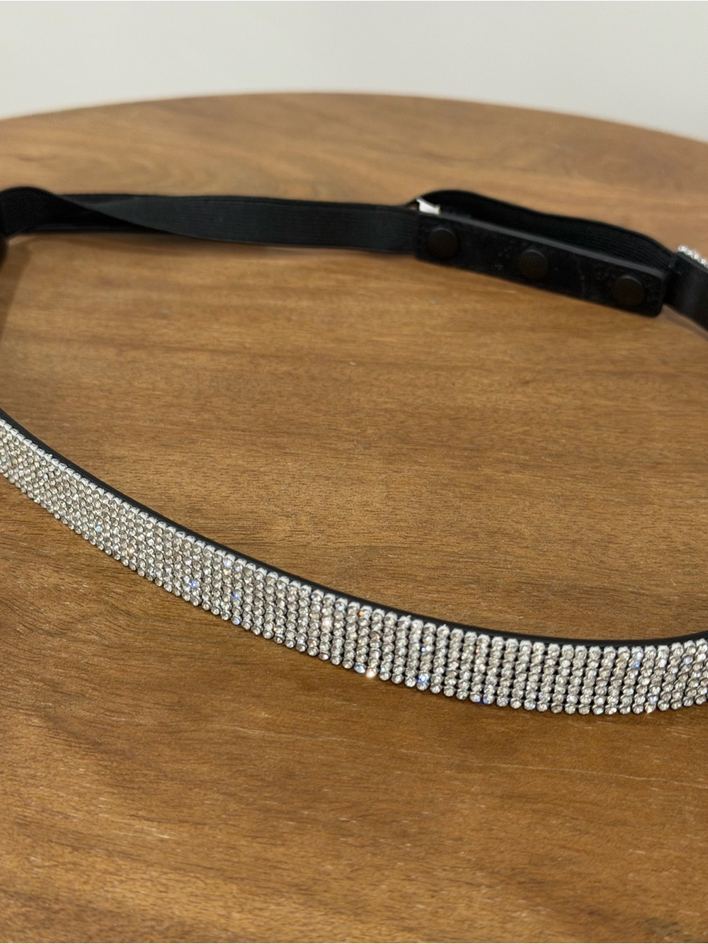 Express Silver Rhinestone stretch Belt - Picture 2 of 7